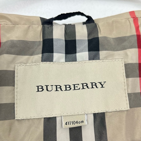 Burberry Unisex Black Weather-Proof Jacket Sz 4Y/104cm - Picture 12 of 13
